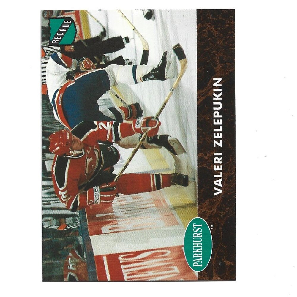 1992 French Parkhurst Valeri Zelepukin New Jersey Devils Rookie Card [h34]